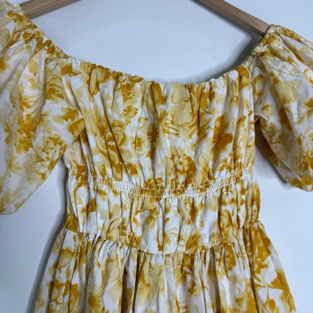 Abercrombie & Fitch Dress Off-The-Shoulder Floral Mini Dress Size Small - Picture 4 of 7